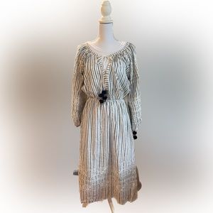 LOVE SHACK FANCY cotton blue striped dress - size Medium